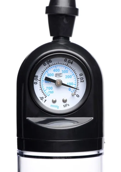 Size Matters Trigger Penis Pump with Built-in Pressure Gauge