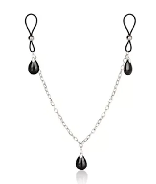Nipple Play Non Piercing Nipple Chain Jewelry Onyx — image 11 of 13