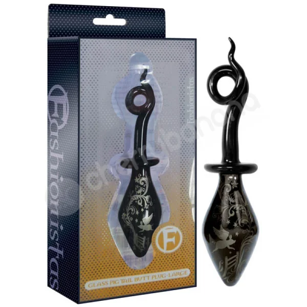 Fashionistas Glass Pig Tail Large Butt Plug