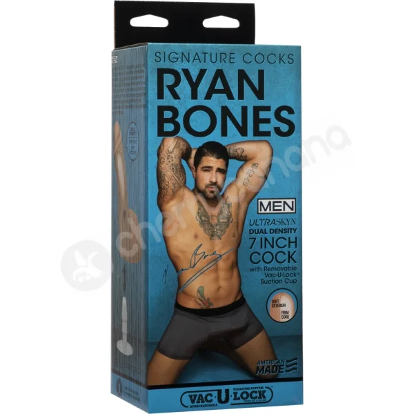 Signature Cocks Flesh 7" Ryan Bones Ultraskyn Cock With Removable Vac-U-Lock™ Suction Cup