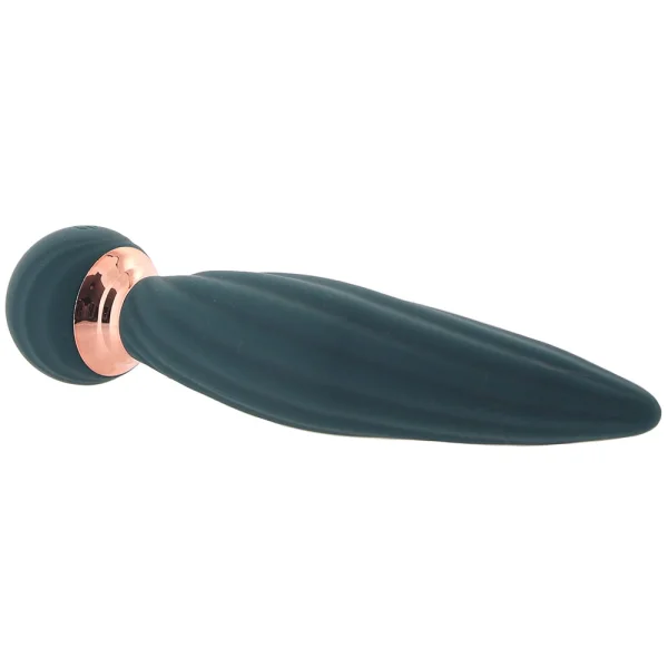 Sugar Pop Twist Rechargeable Silicone Gyrating Insertable Vibrator - Teal