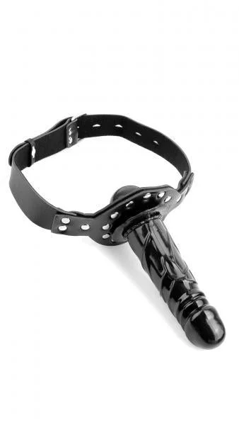Deluxe Ball Gag With Dildo Black — image 5 of 8
