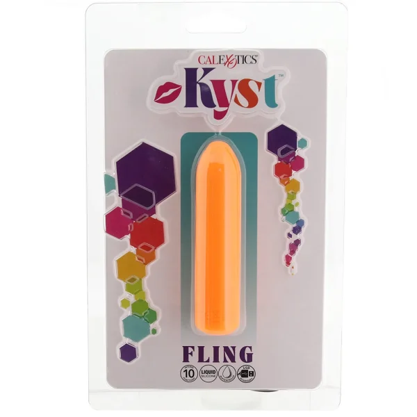 Kyst Fling Powerful Waterproof Rechargeable Bullet Vibrator By CalExotics - Orange