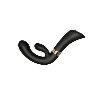 Fuzion Enigma Rabbit Vibrator Black Gold 11 5 Inch