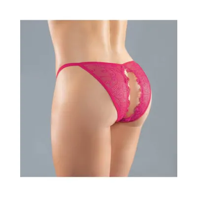 Enchanted Belle Crotchless Panty Hot Pink O s