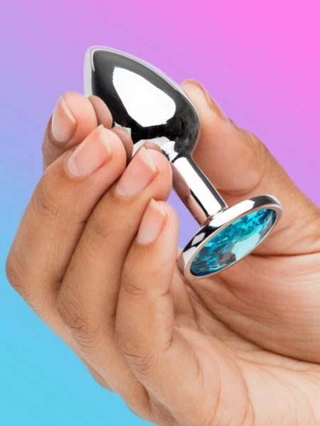 Lovehoney Blue Jewelled Metal Beginner's Butt Plug 2.5 Inch — image 12 of 14