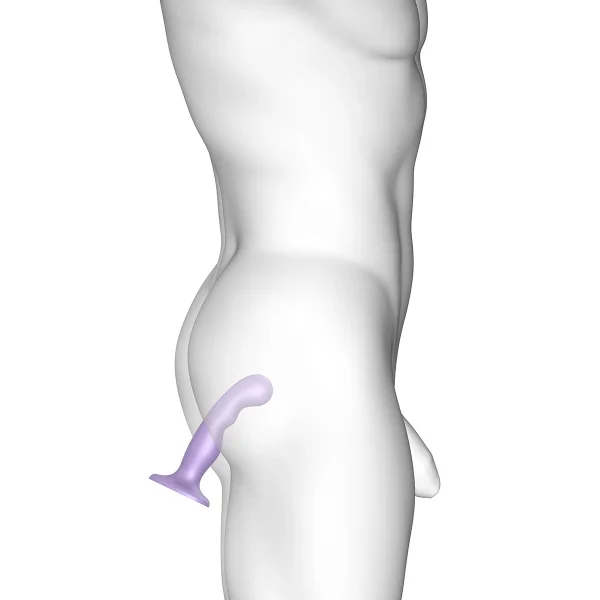 Strap-on-Me Hybrid Collection P&G Silicone Suction Cup Dildo - S Metallic Lilac