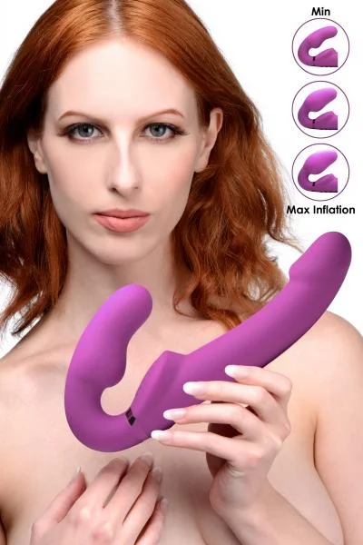 10X Evoke Ergo Fit Inflatable & Vibrating Strapless Strap-On Dildo — image 5 of 8
