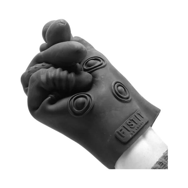 Fist It Silicone Stimulation Glove - Black — image 4 of 13