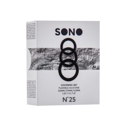 No 25 Cockring Set Grey Cock And Ball Ring