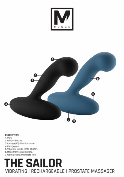 The Sailor - Vibrating Postate Massager - Black - How To Massage Prostate