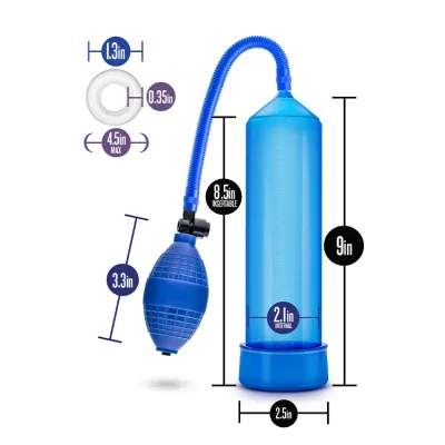 Blush VX101 Performance 9 Penis Pump plus Cock Ring