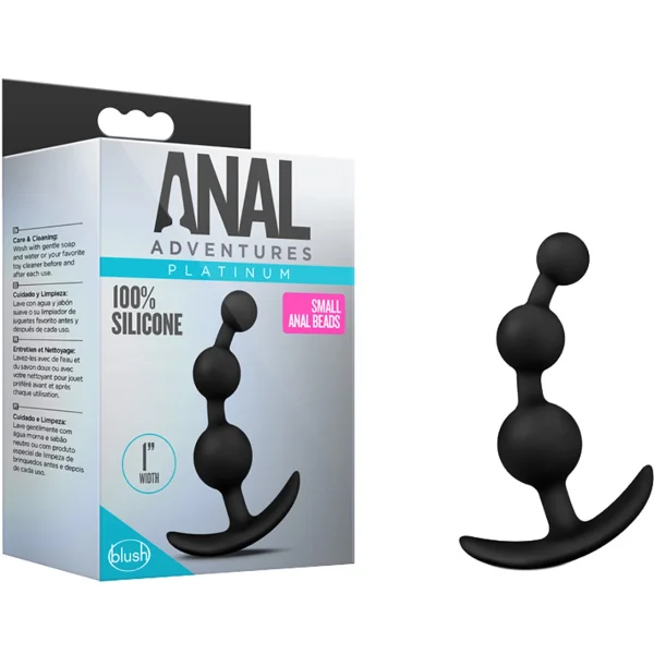 Blush Anal Adventures Platinum Small Anal Beads Silicone Plug — image 9 of 9