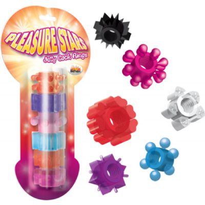 Pleasure Stars Cockrings 6 Pack