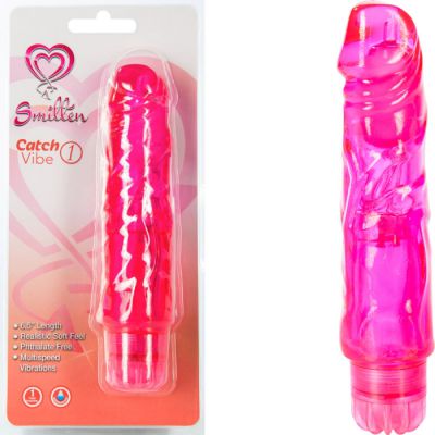 Catch Vibe 1 Realistic Soft Feel Multispeed Vibrator Pink