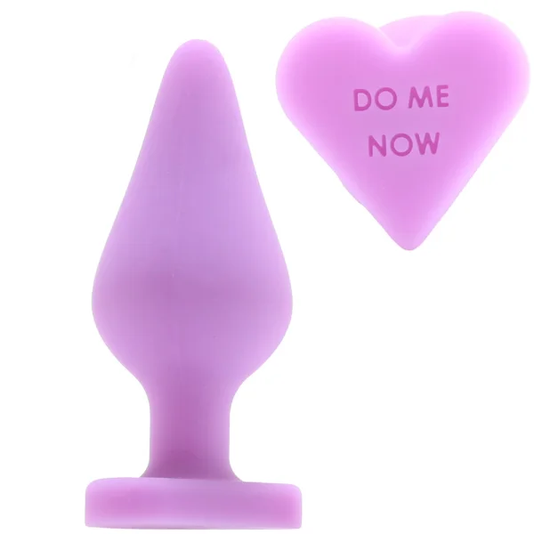 Naughty Candy Heart Butt Plug - "Do Me Now"