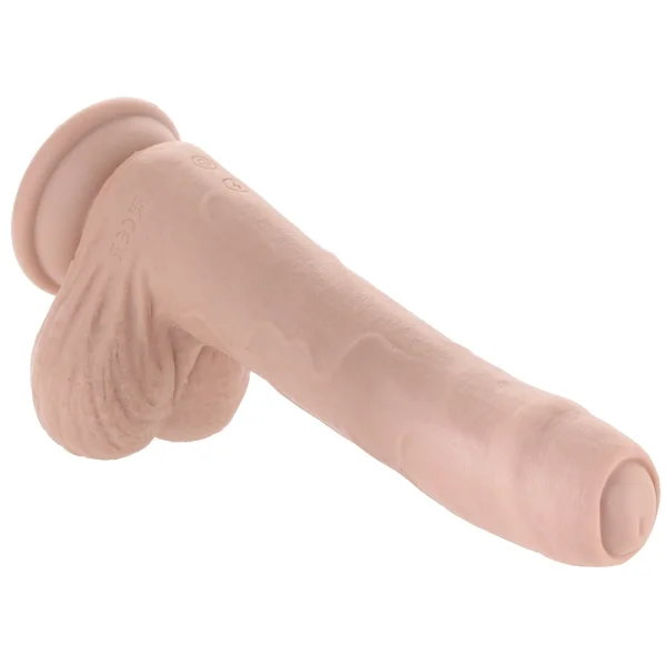 Peek A Boo Uncut Vibrating Rechargeable Silicone Suction Cup Dildo By Evolved Novelties - Vanilla