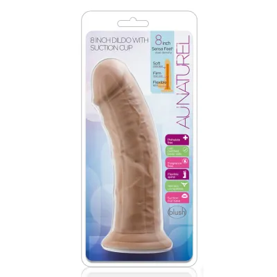 Au Naturel 8 Dildo with Suction Cup