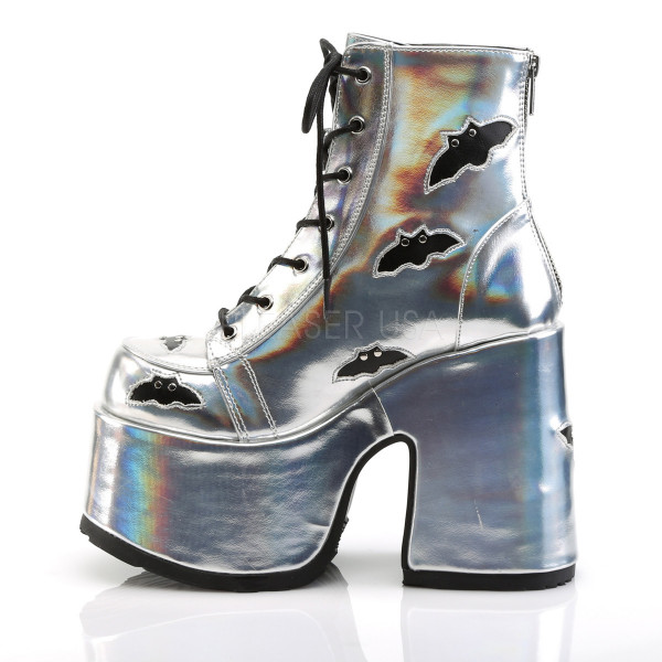 5 inches Chunky Heel, 3 inches P/F Lace-Up Ankle Boot, Metal Back Zip — image 19 of 20