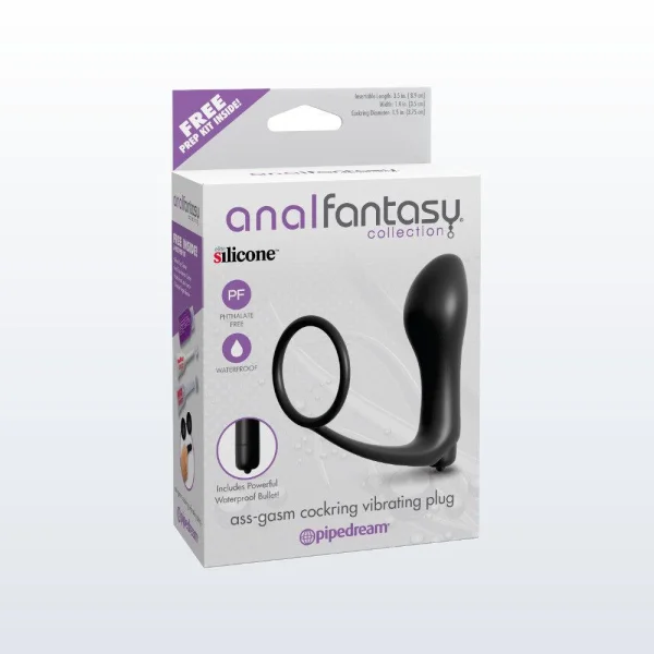 Anal Fantasy Collection Ass Gasm - Vibrating Cock Ring &amp; Butt Plug