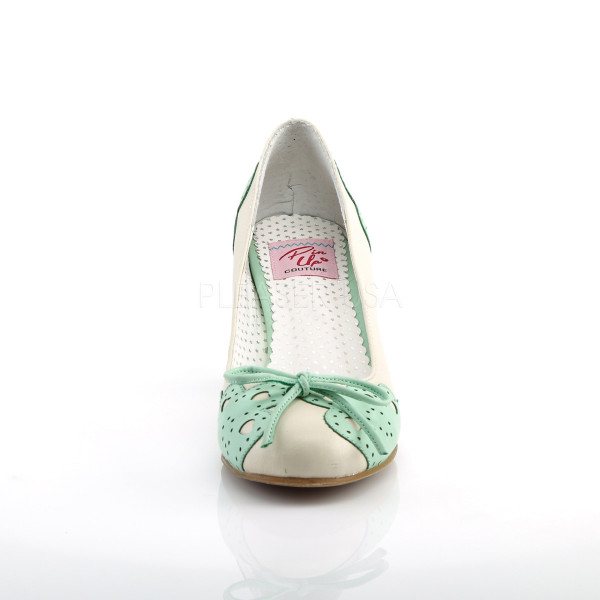 2 1/2 inches Cuben Heel Pump W/ Bow at Toe — image 6 of 12
