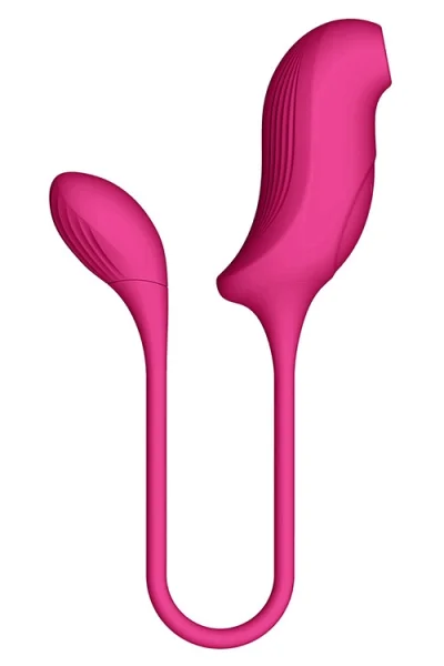 Vive Quino - 3.8" Egg Vibrator with Air Suction Clitoral Stimulation