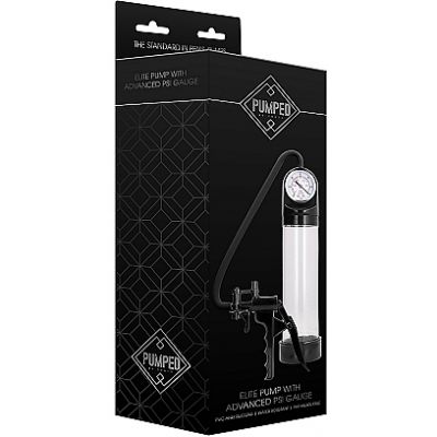 Pumped Elite Pump With Advanced PSI Gauge Transparent
