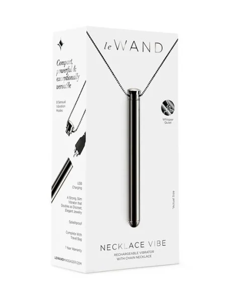 Le Wand 3.5" Whisper Quiet Vibrating Necklace in Black