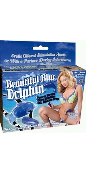 Beautiful Blue Dolphin Vibrating Strap On Blue — image 4 of 4