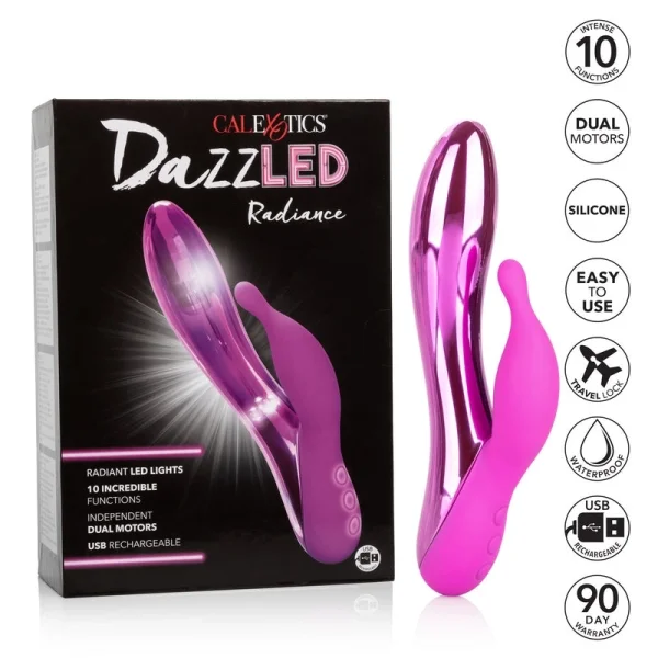 CalExotics DazzLED Radiance Dual-Stimulating Vibe with Pulsing LED Lights — image 18 of 19