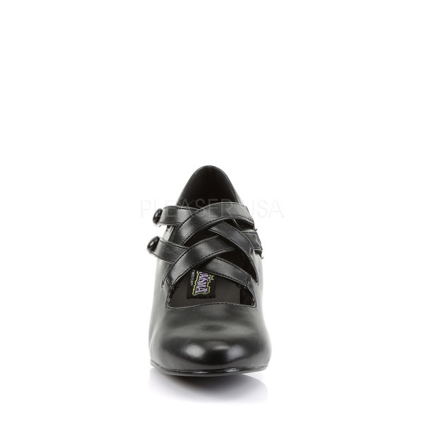 2 inches Kitten Heel Pump W/ Double Criss-Cross Button Straps — image 6 of 8