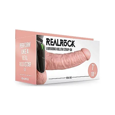 18cm Hollow Vibrating Strap On