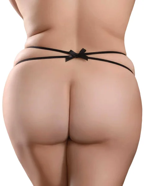 Hookup Panties Remote Triple Teaser - Black - XL - Xxl