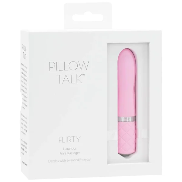 Pillow Talk Flirty Silicone Waterproof Rechargeable Mini Vibrator - Pink