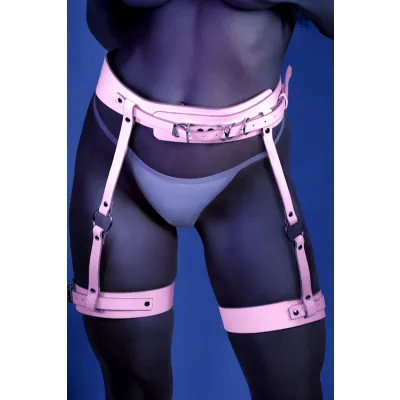 Neon Nights Light Pink Leg Harness By Fantasy Lingerie
