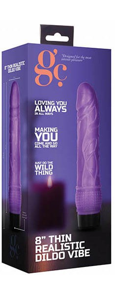 Thin 8'' Realistic Vibrating Cock