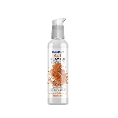 Swiss Navy 4 in 1 Playful Flavors Salted Caramel Delight 4 Fl Oz