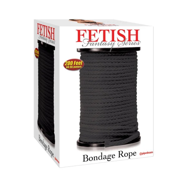 Fetish Fantasy Bondage Rope 200 Ft Black