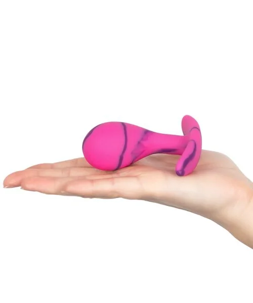 Mon Amour Pink Marble Silicone P-Spot Plug - 2.2, 2.5 or 3 Inch