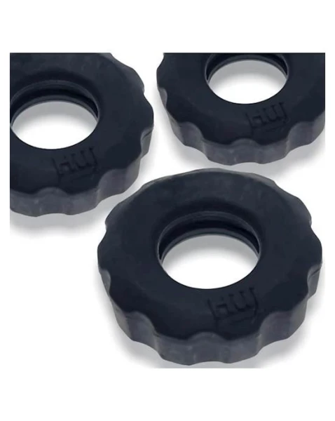Super Huj - 3-Pack Cockrings - Tar Ice