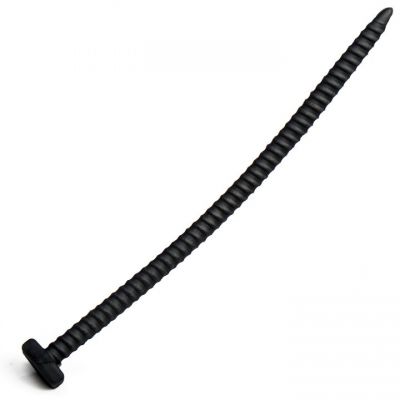 Bondara Screw Me Black Silicone Urethral Plug 15cm