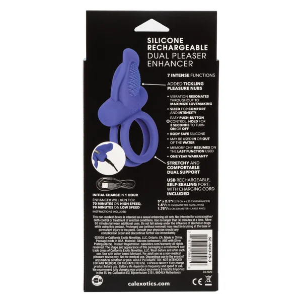 Silicone Rechargeable Dual Pleaser Enhancer — image 19 of 22