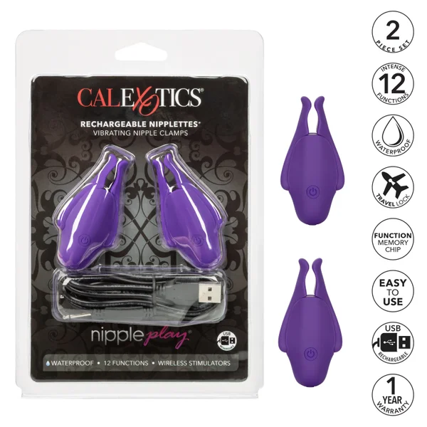Nipple Play Rechargeable Nipplettes - Purple — image 16 of 18