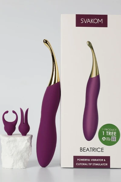 Svakom Beatrice 8.1" Double Ended G Spot Vibrator with Interchangeable Heads