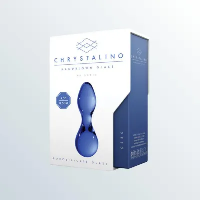 Chrystalino Seed Glass Butt Plug Blue