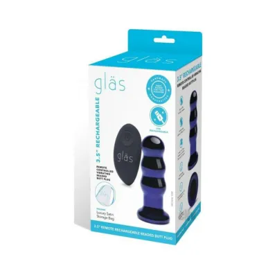 Recharge Remote Vibe Bead Plug 3 5 Blue