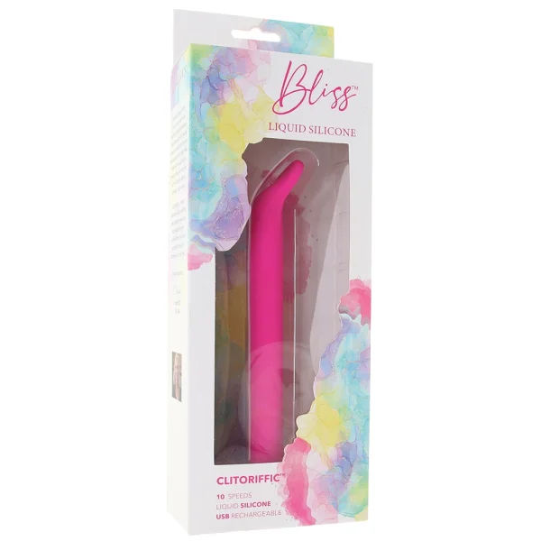 Bliss Liquid Silicone Clitoriffic Rechargeable Waterproof Vibrator - Pink