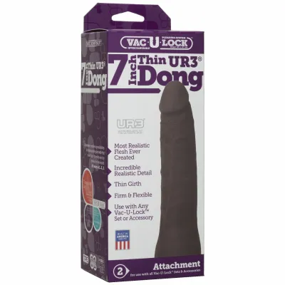 Vac U Lock 7 inch Ultraskyn UR3 Dong Black