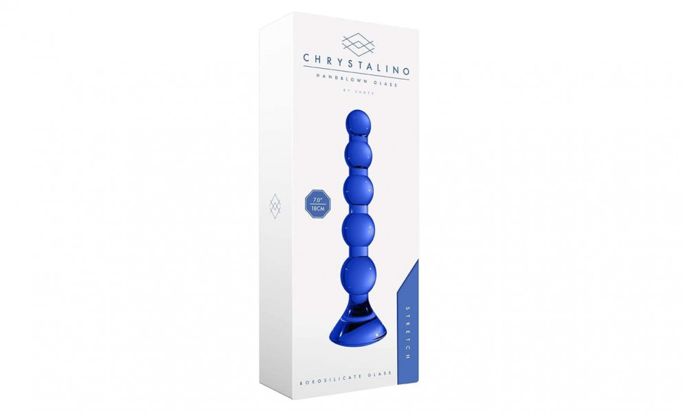 CHRYSTALINO Stretch Beaded Glass Dildo