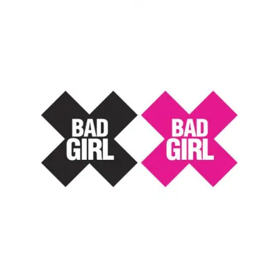 Bad Girl X Pasties 2 Pairs 1 Black 1 Pink
